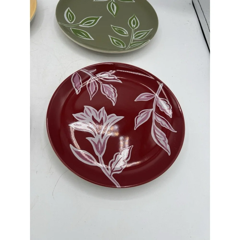 🍂 Longaberger Nature's Tradition Pottery Plates Set of 4–6.75